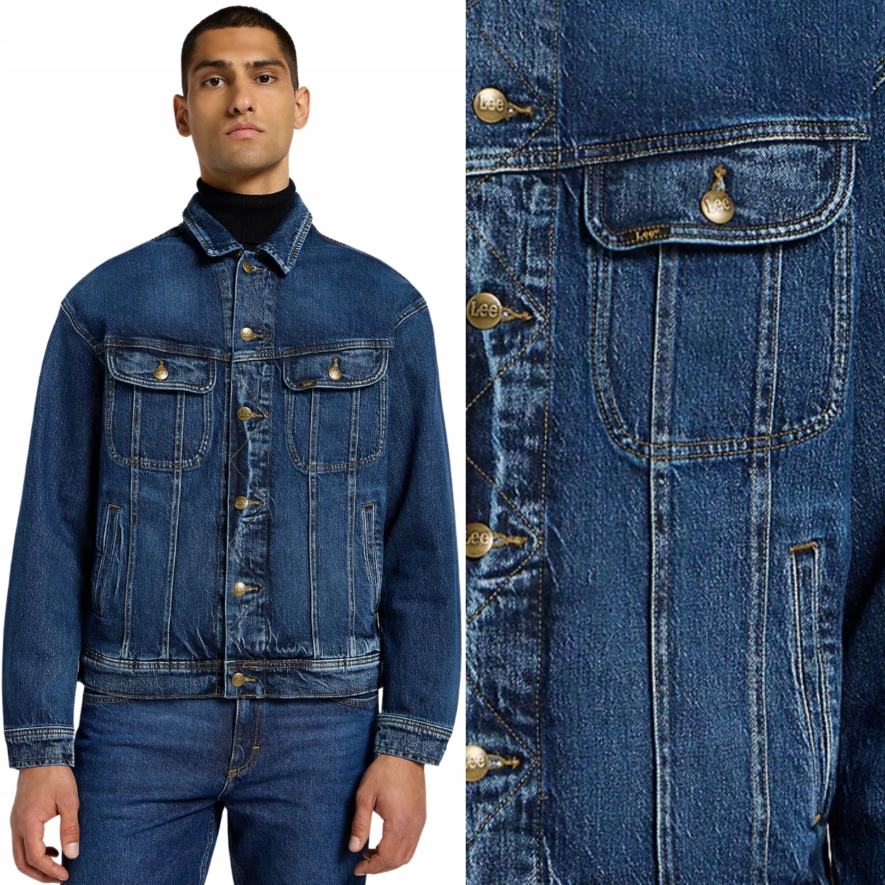 Lee Relaxed Rider Jacket Orchid DžINS volná pánská džínová bunda katana M