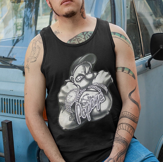 TANK TOP FILMY ANIMOWANE POPEYE SWAG Marka inna