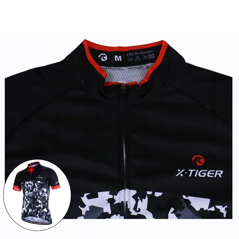 Koszulka Na Rower Wygodna Z Odblaskiem Odprowadzająca Wilgoć Ochrona UV XL Marka X-Tiger