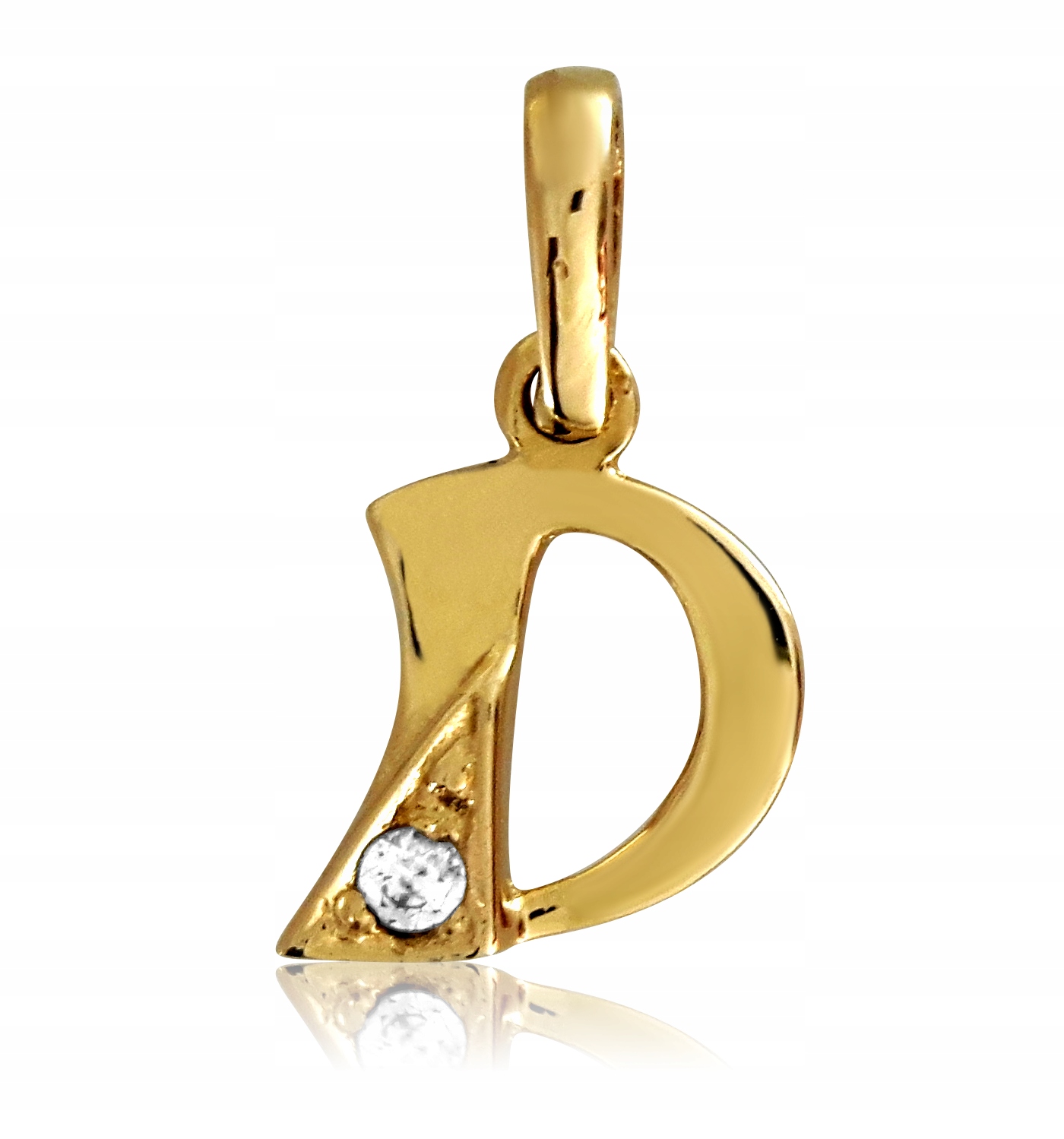Zlaté Písmeno D Se Zirkonem Přívěsek Ze Zlata Ryzosti 585