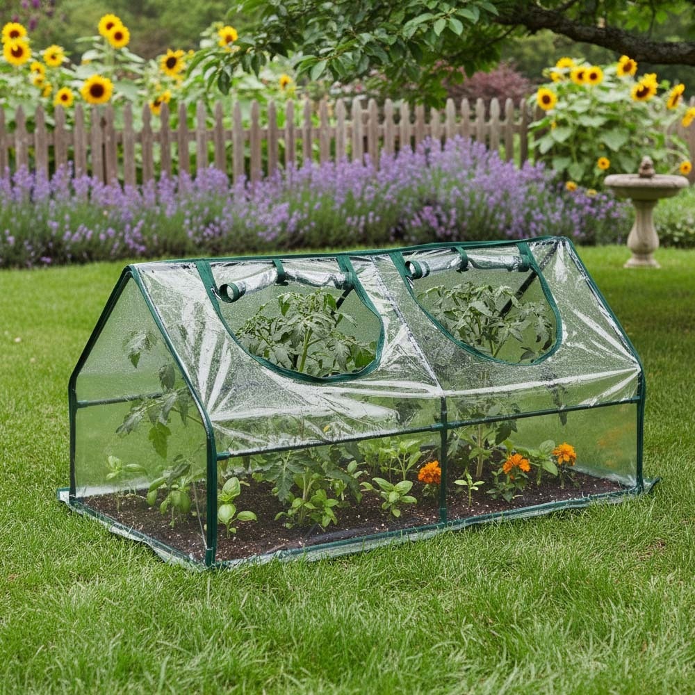 Mini zahradní tunelový skleník 120x60x61 cm – ideální na balkon a terasu