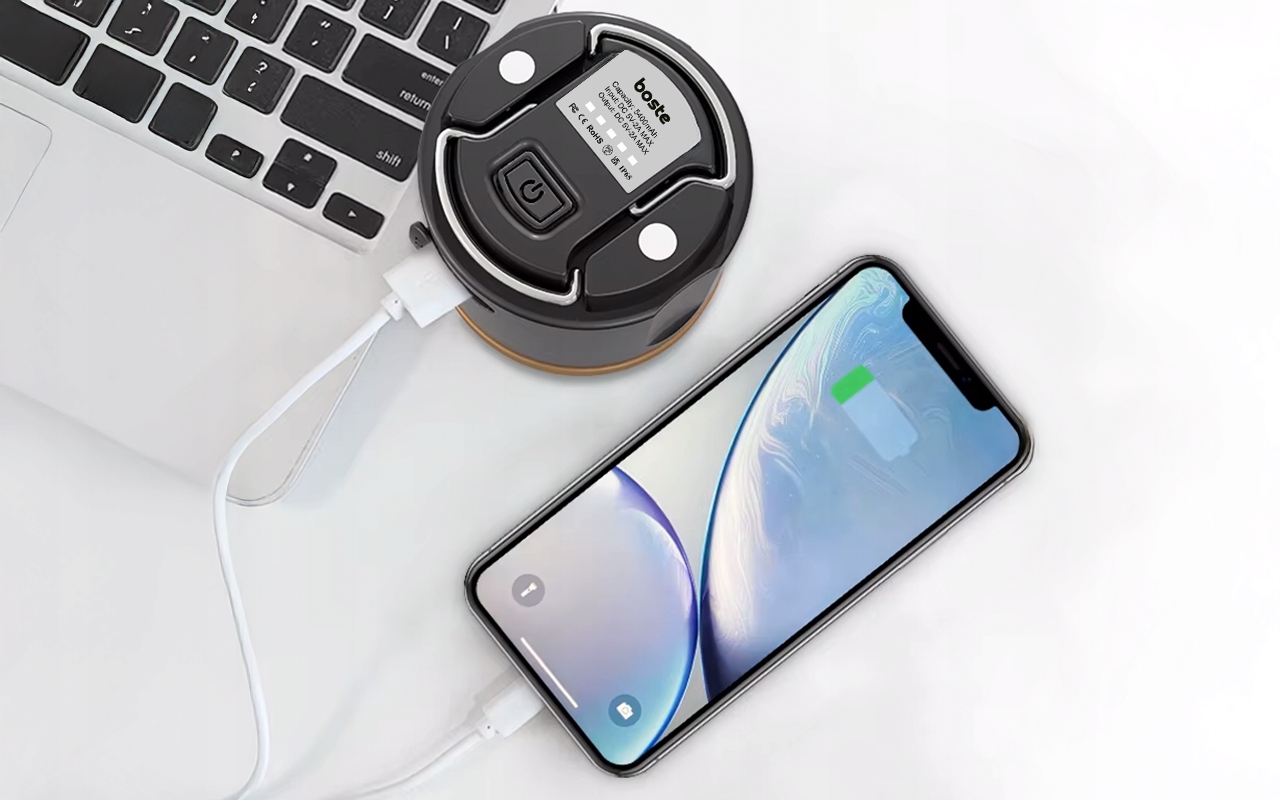 BOSTE LAMPKA LED KEMPINGOWA TURYSTYCZNA POWERBANK LATARKA BEZPRZEWODOWA USB Moc 5 W