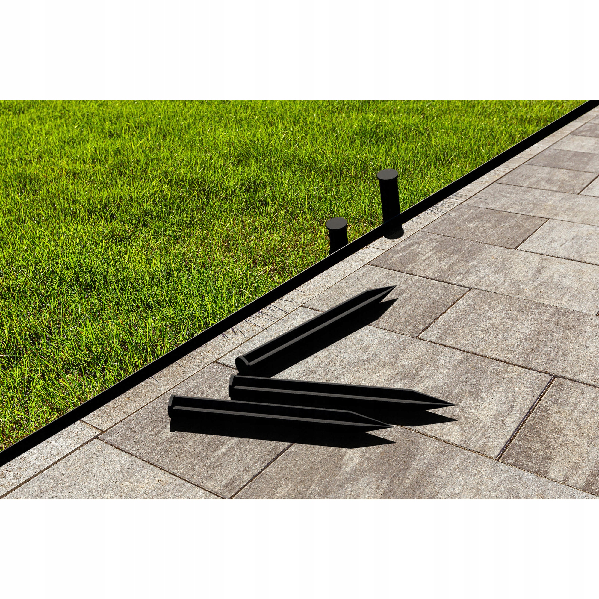 WYSOKIE OBRZEŻE TRAWNIKOWE 60 mm OGRODOWE BORDER 6cm ZESTAW 20m + 40x KOTWY Liczba kotew 40 szt.