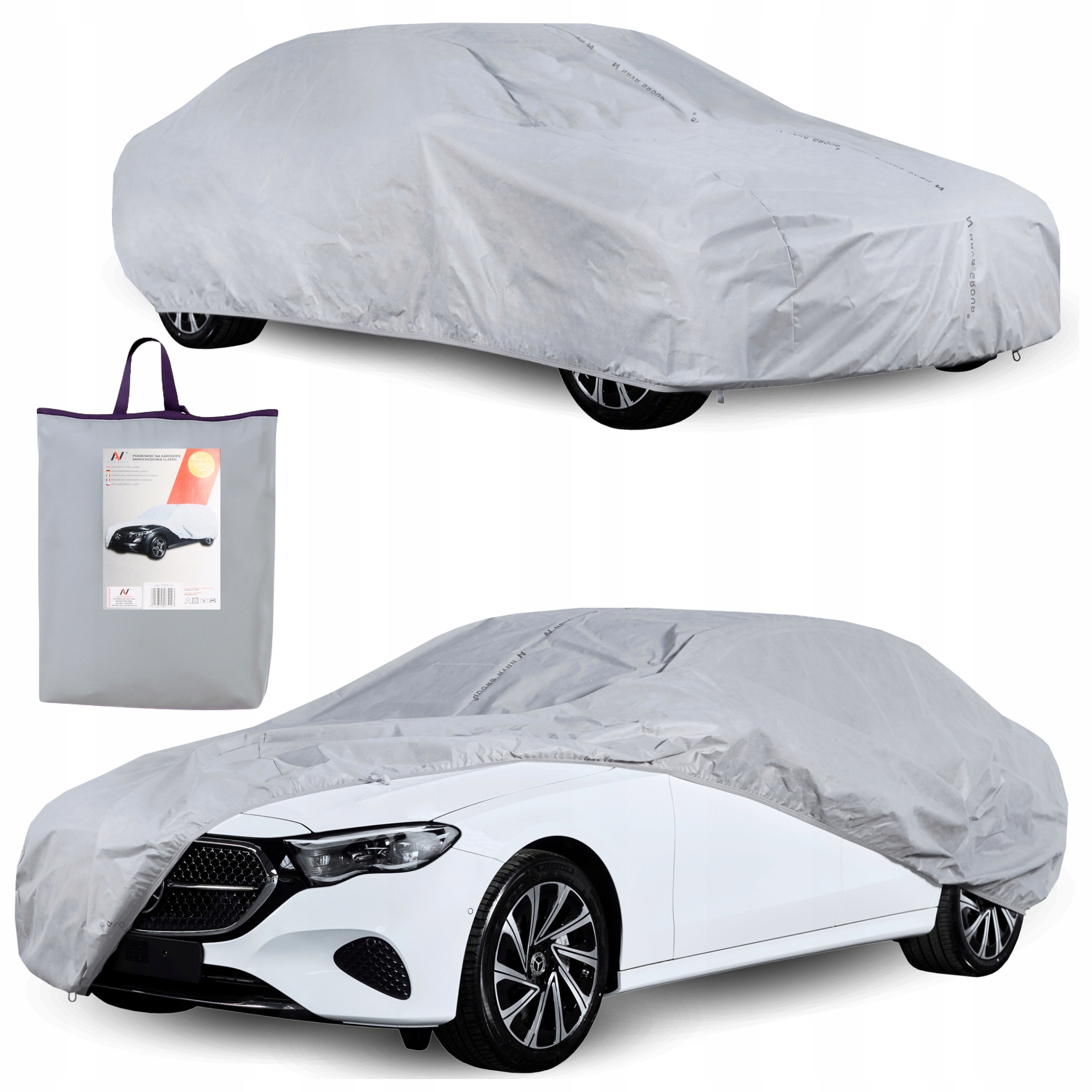 Obal na auto Sedan M2 455 cm Celoroční auto Krycí Plachta Kryt