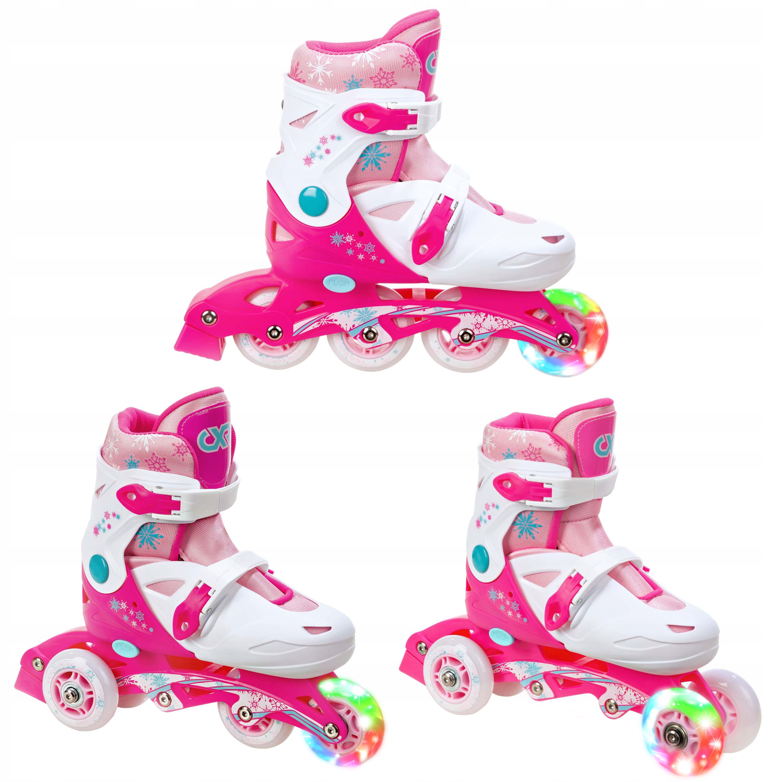 Rolko-Wrotki Regulowane 3w1 Croxer Missy 27-30 Led