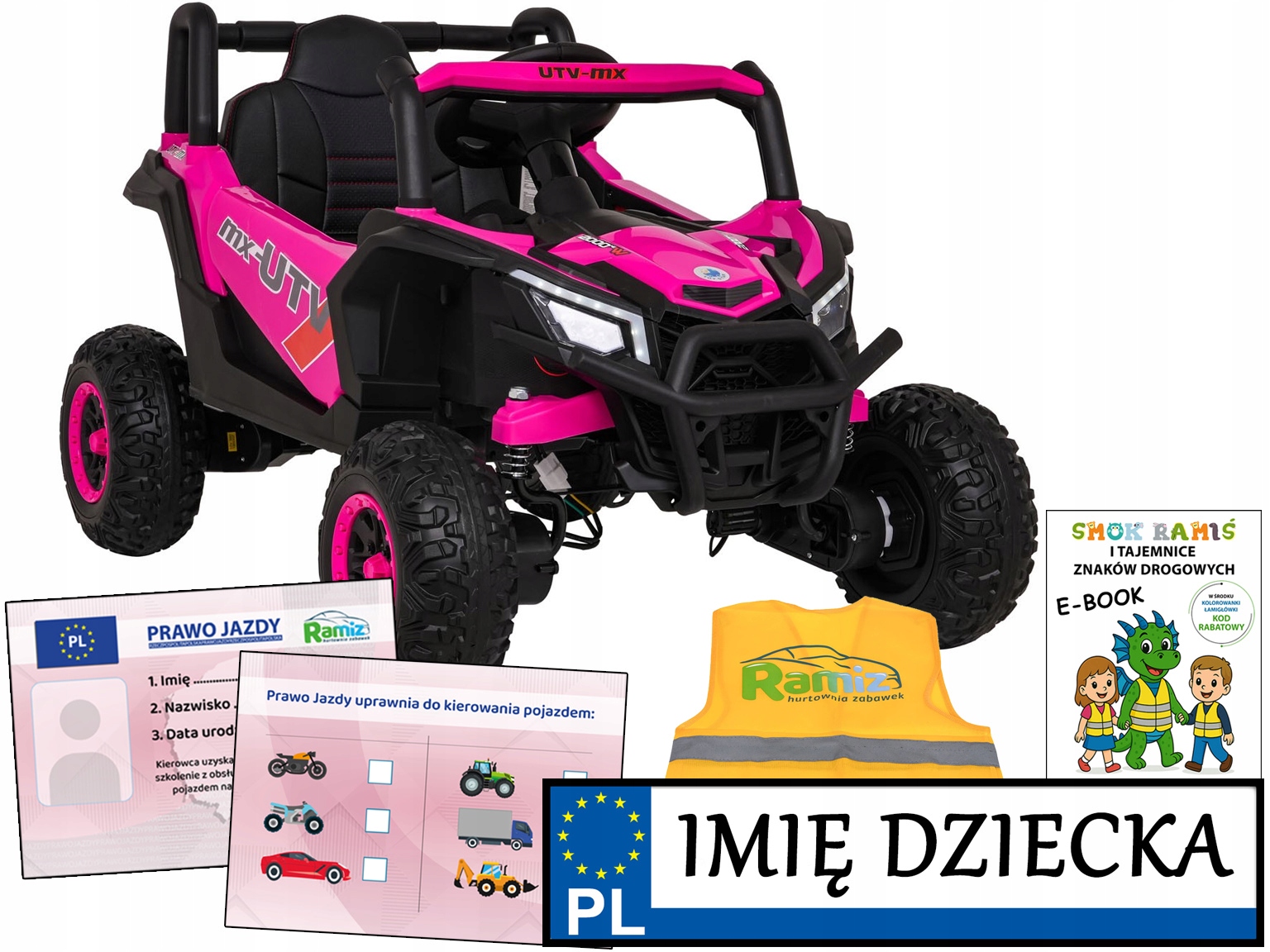 elektryczny Pojazd Dla Dzieci Buggy Madman Utv-mx imienna tablica Pilot