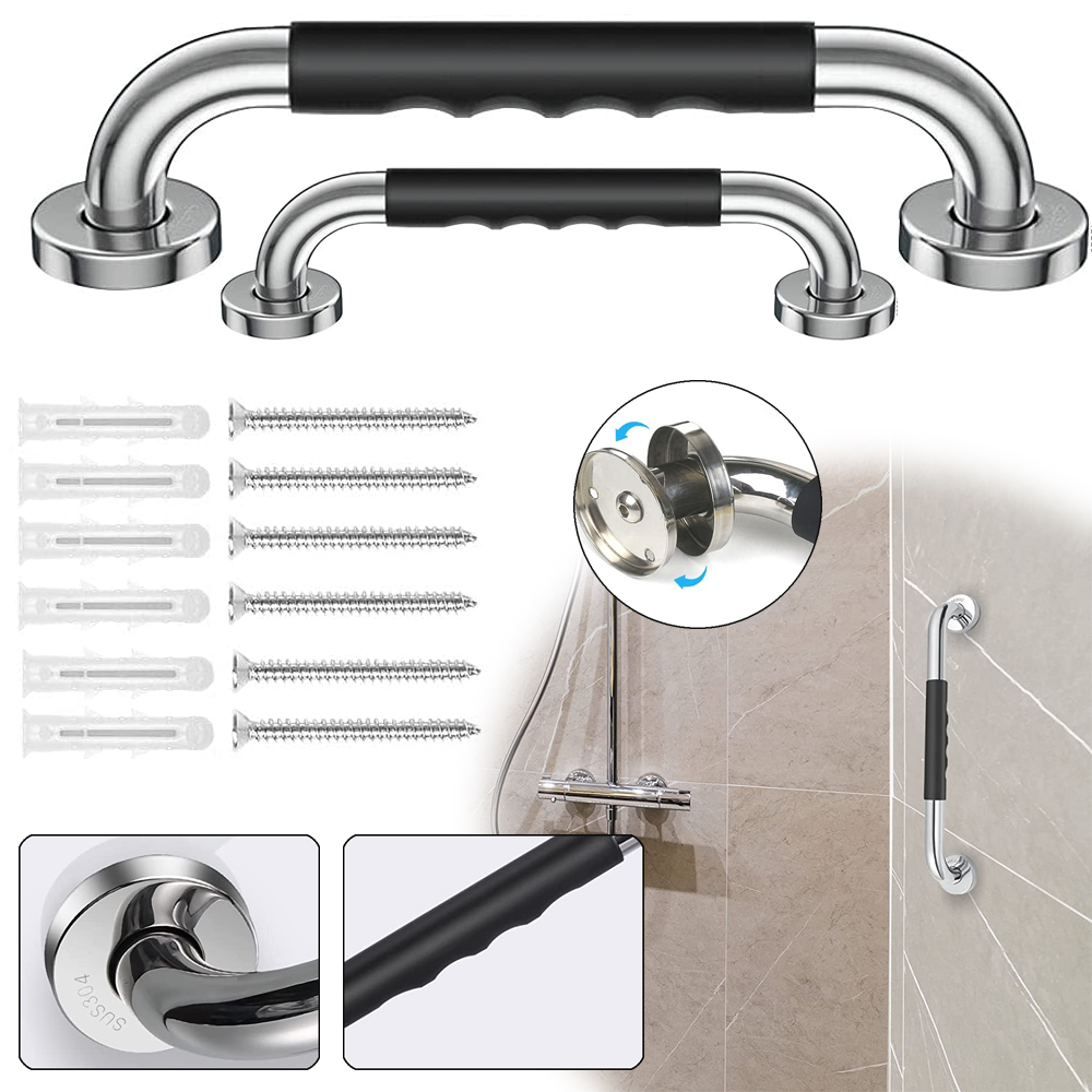 Antypoślizgowe Drążki, Poręcze Prysznicowe, Uchwyt Do Toalety, 33 CM, 2 Szt