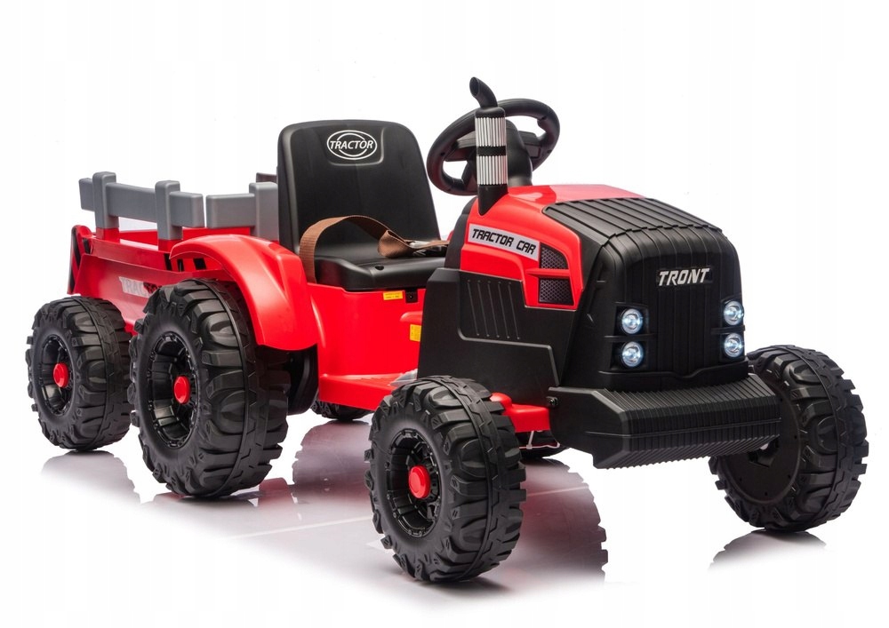 Traktor Na Akumulator CH9959B Z Przyczepą Czerwony 24V Lean Cars