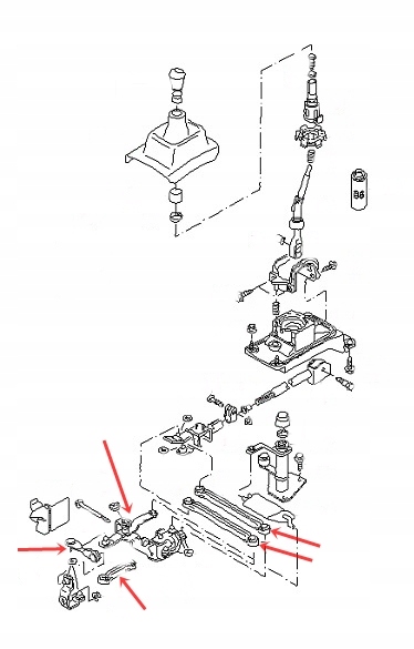 VW GOLF IV 4 BORA WYBIERAK BIEGÓW ZESTAW NAPRAWCZY Rodzaj skrzyni Manualna