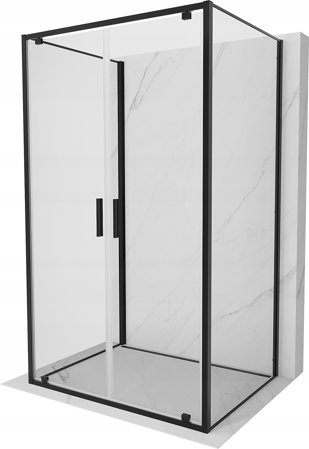 Mexen Exo-3S kabina prysznicowa 3-ścienna uchylna 110 x 80 cm, transparent,