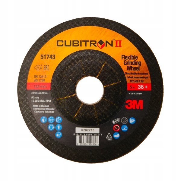 

Tarcza Do Cięcia 3M Cubitron 41 125x3,0x22 51743