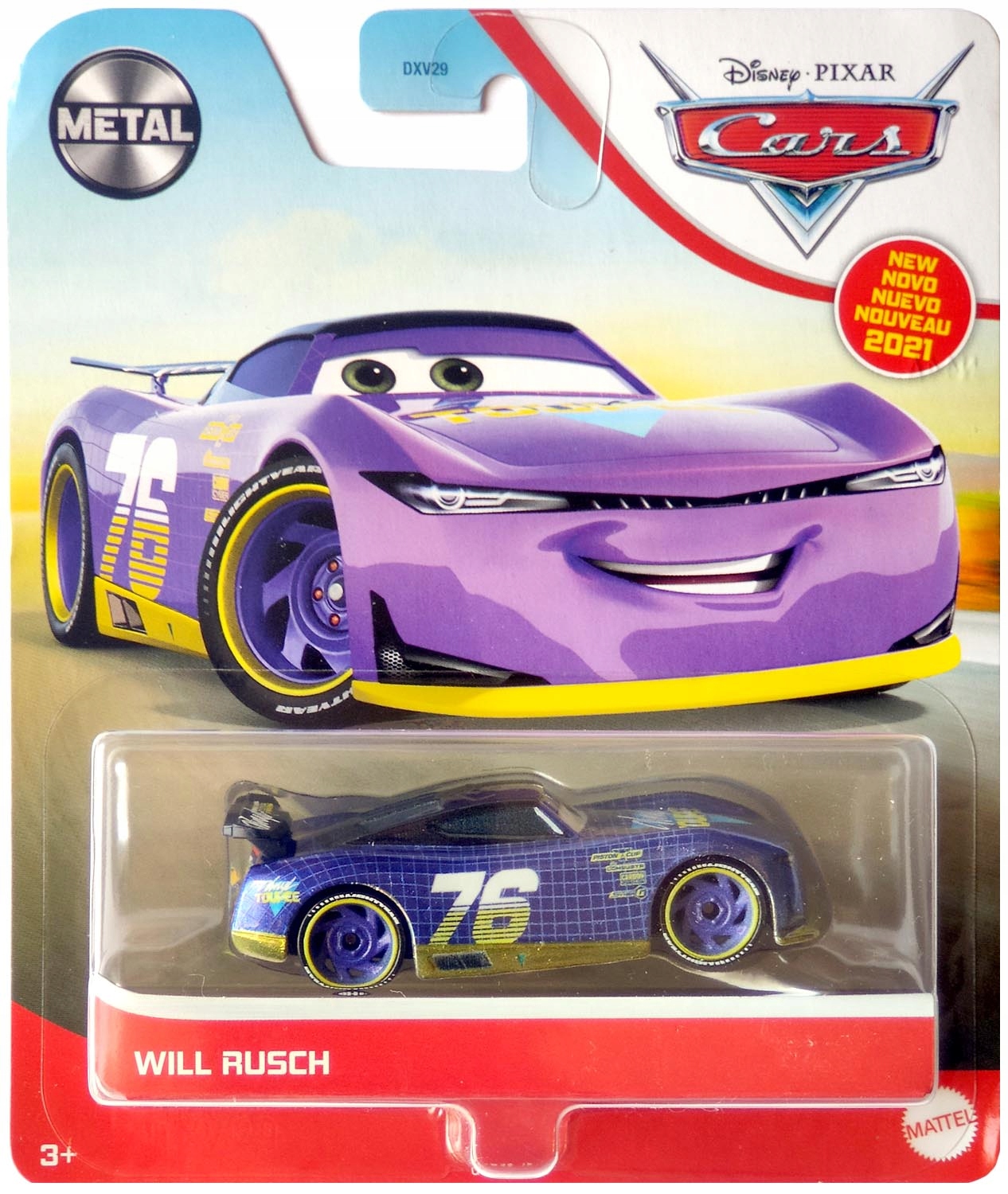 

Mattel Cars Auta Will Rusch Vinyl Toupee #76 1:55