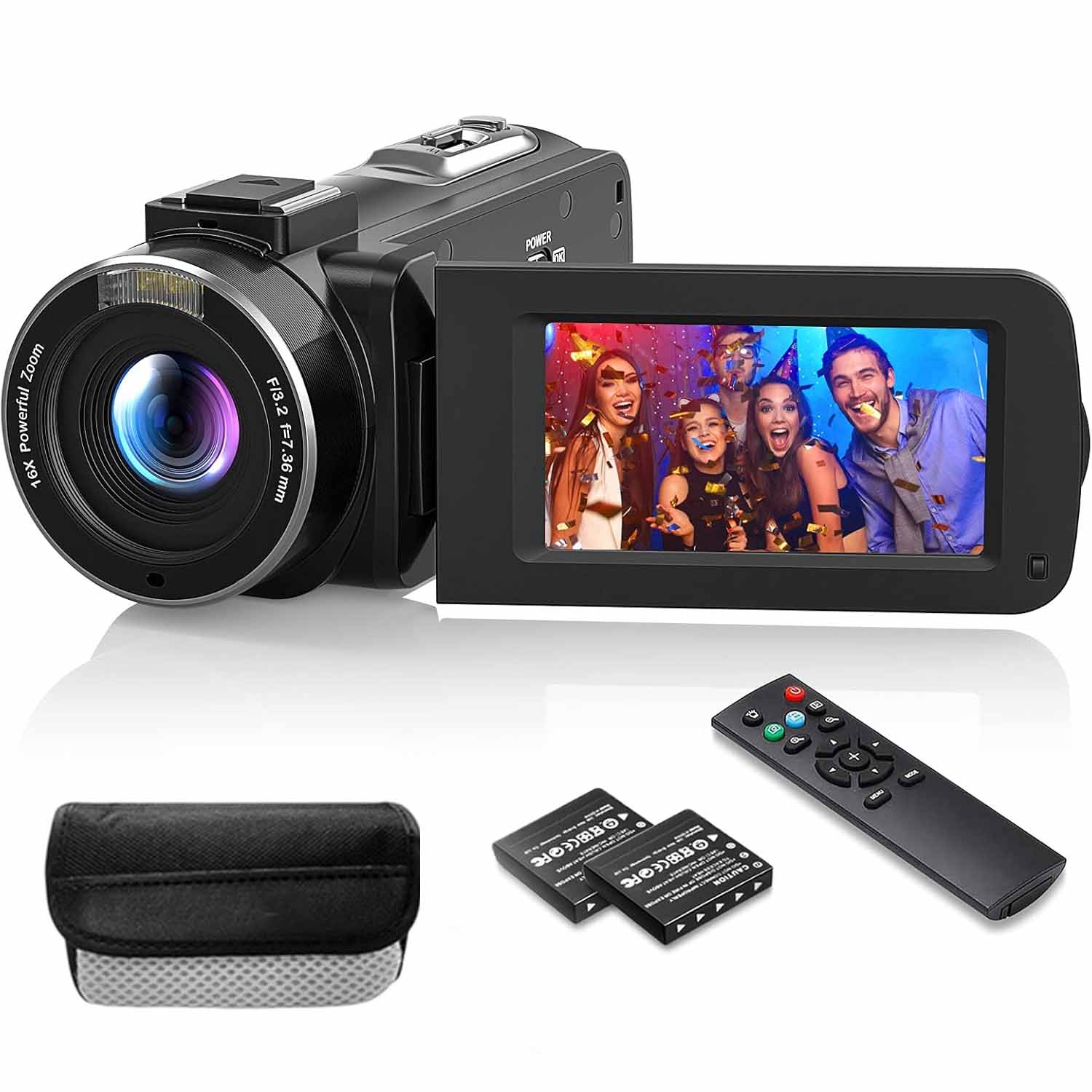 Digitální Fotoaparát 36 Mp Fotografický 16X Zoom 2 Baterie 1 Dálkové Ovládání