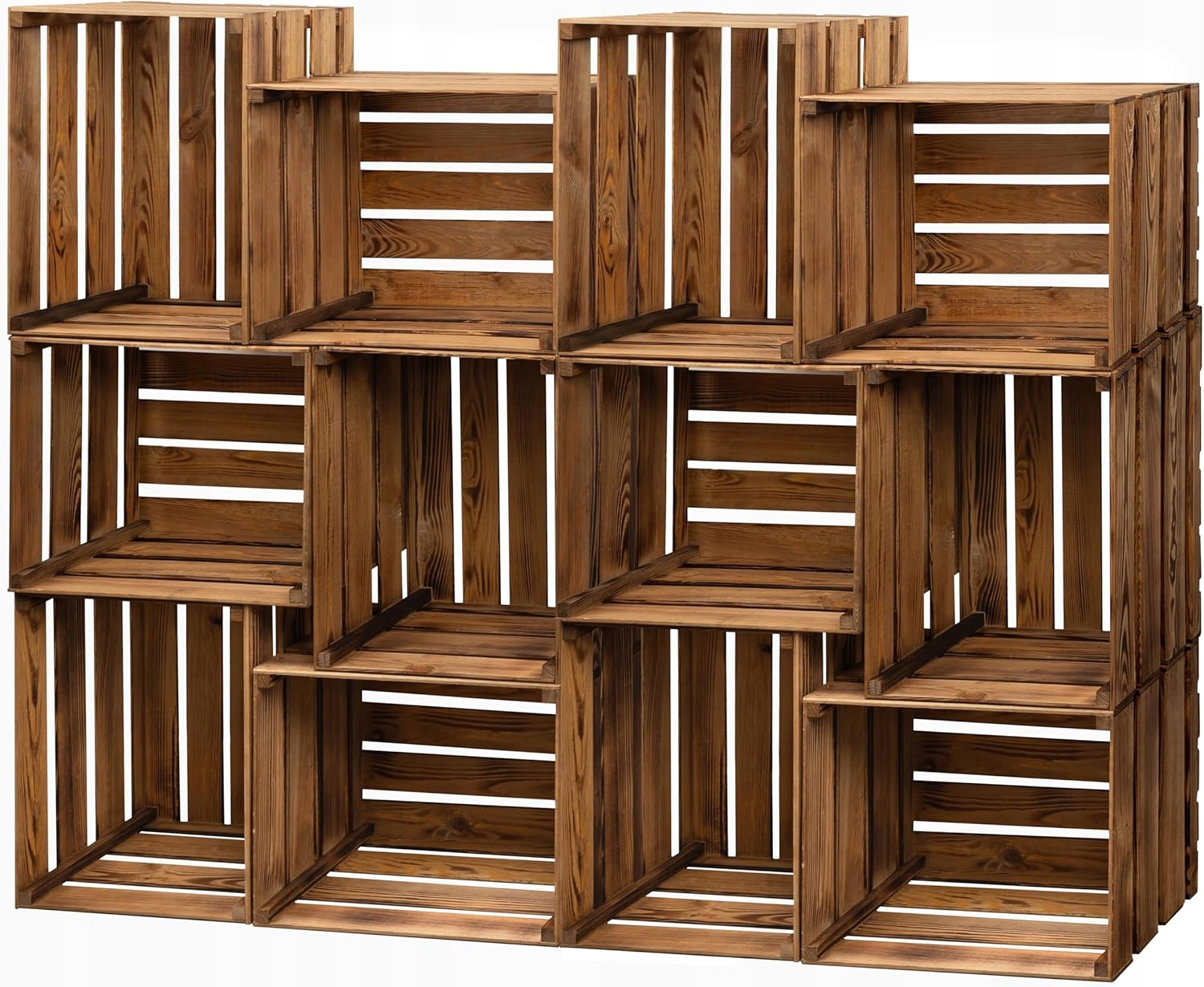 Pineea Drevené boxy veľké vintage podpaľovacie boxy 50x40x30