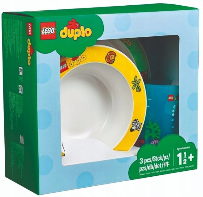 

Lego Duplo zestaw naczyń kubek miska talerz