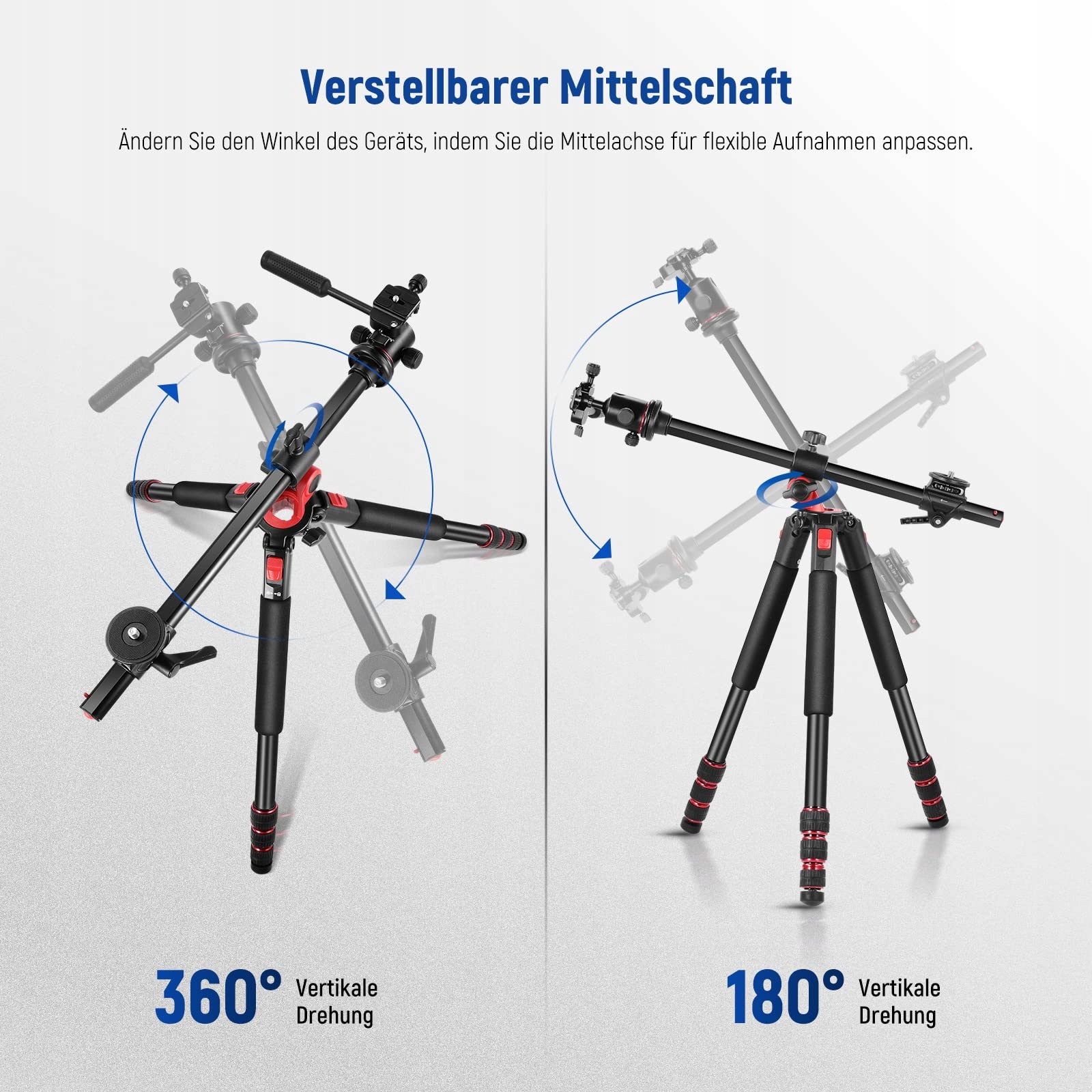 NEEWER Statyw Aluminiowy 360° z Głowicą Kulową do Makrofotografii — miniatura 3