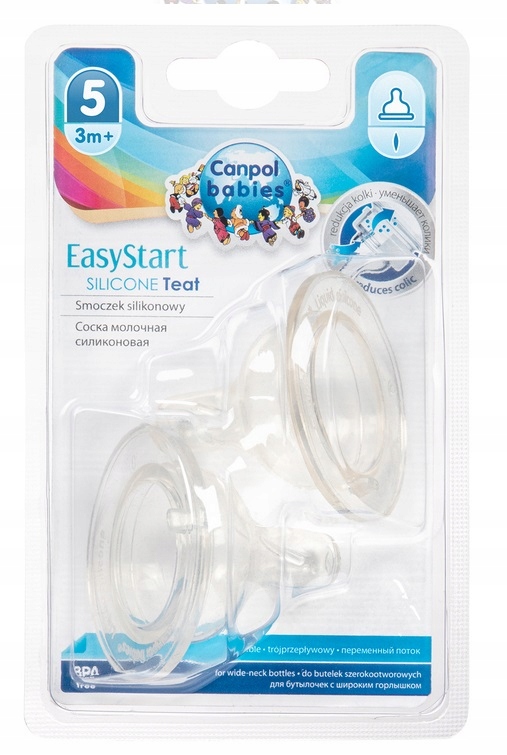 Canpol smoczek szeroki do butelek trójprzepływ x 2