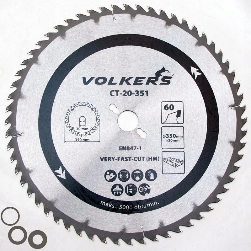 Kotoučová pila na dřevo, 350 x 30 mm T60