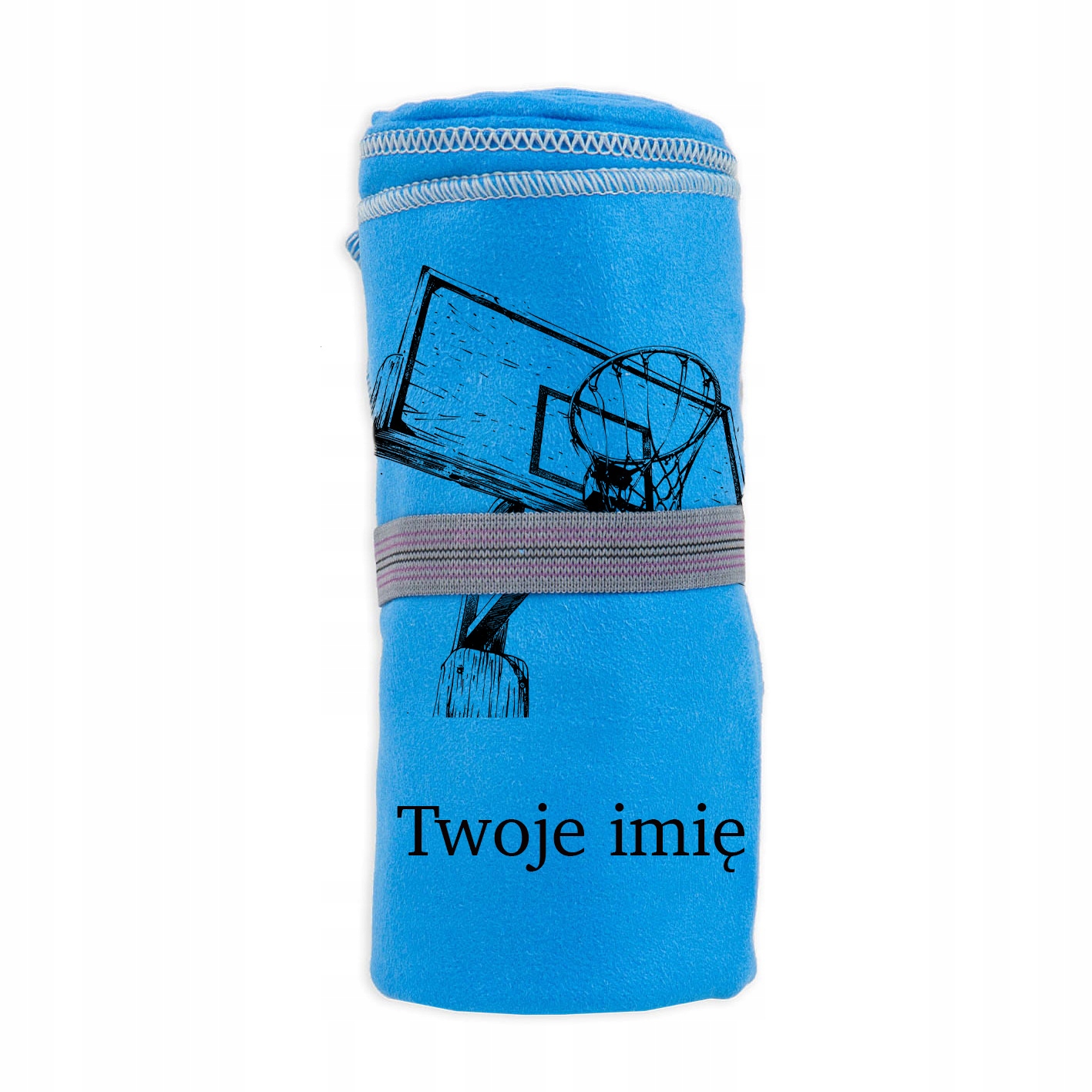 Ręcznik szybkoschnący 72x130 cm z imieniem dla koszykarza fana
