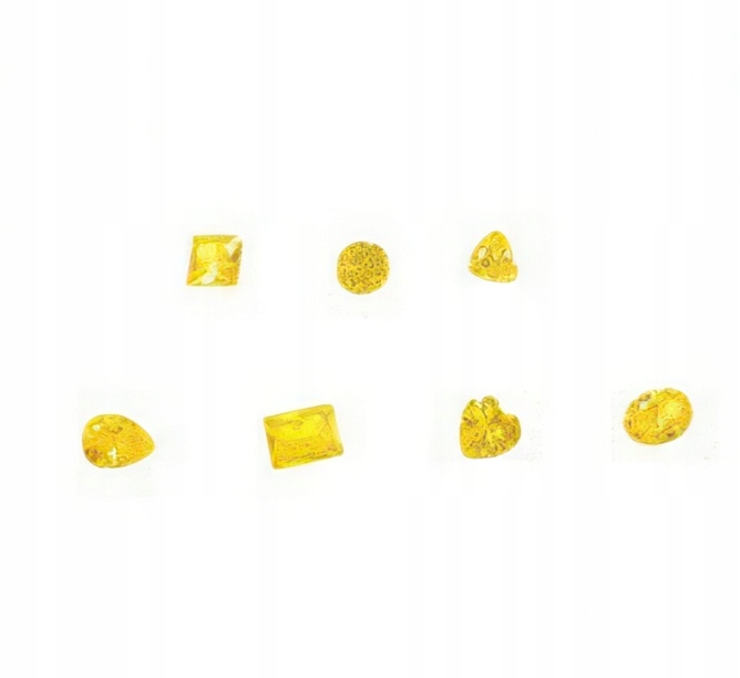 Umělý Diy kámen 2x3~13x18mm, Zlatý zirkon, Sada 7 různých tvarů
