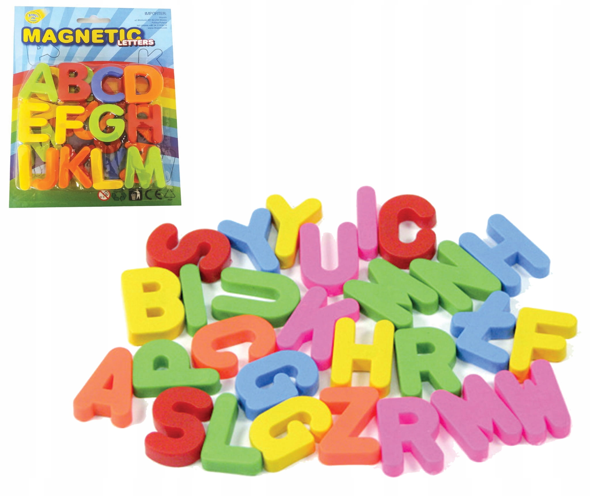 Literki magnetyczne do tablic magnetycznych