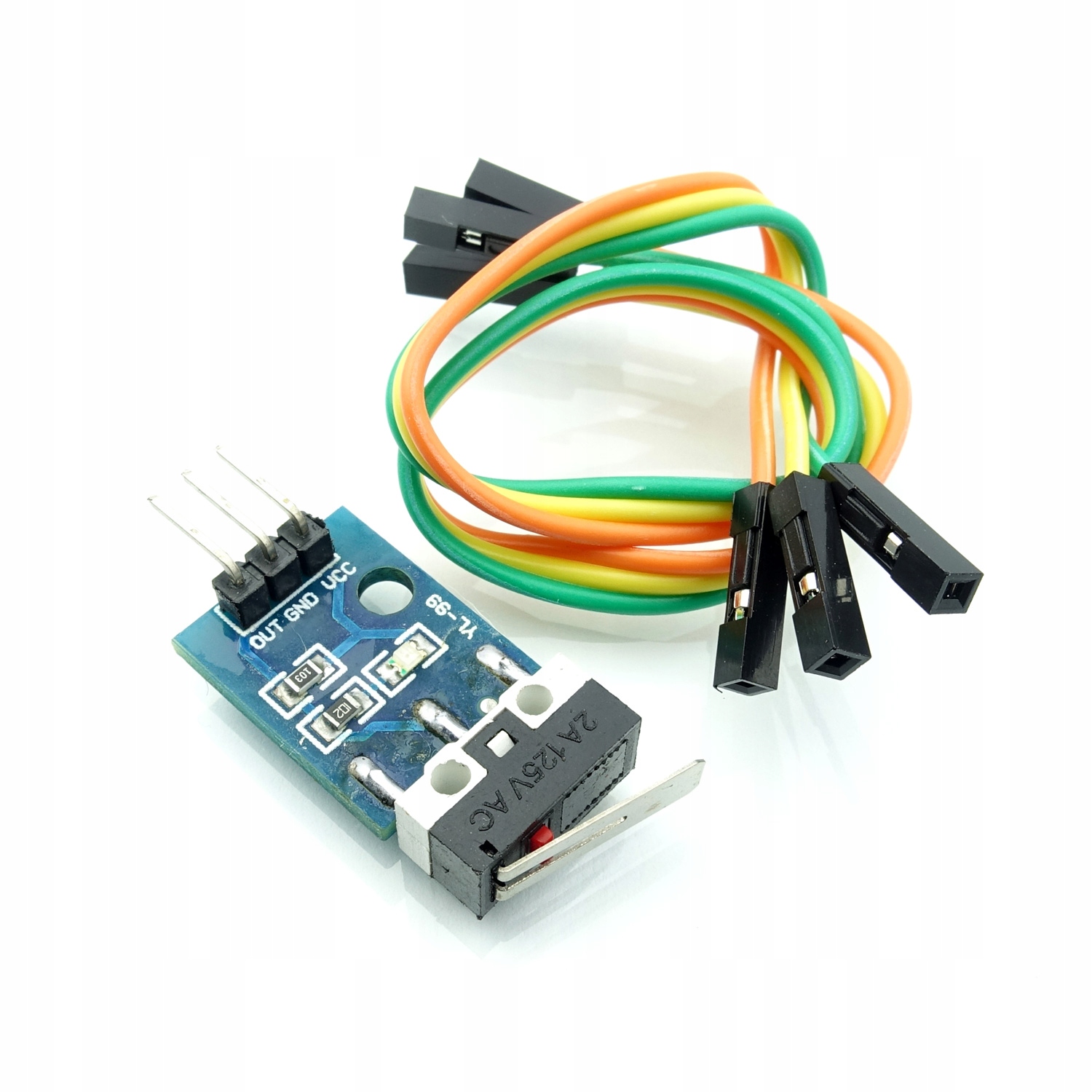 

Czujnik krańcowy mechaniczny na Pcb z przewodami
