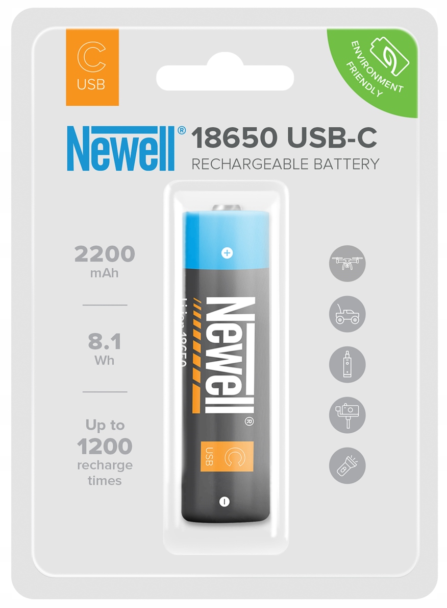 

Akumulator Newell 18650 2200 mAh Usb-c