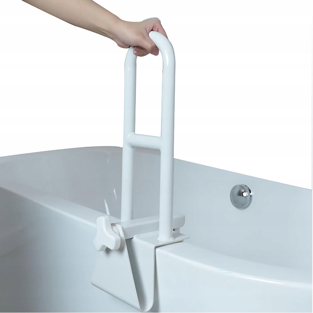 Poręcz Uchwyt Barierka Wychodzenia Wanny Podwójna 50CM Biały 100KG