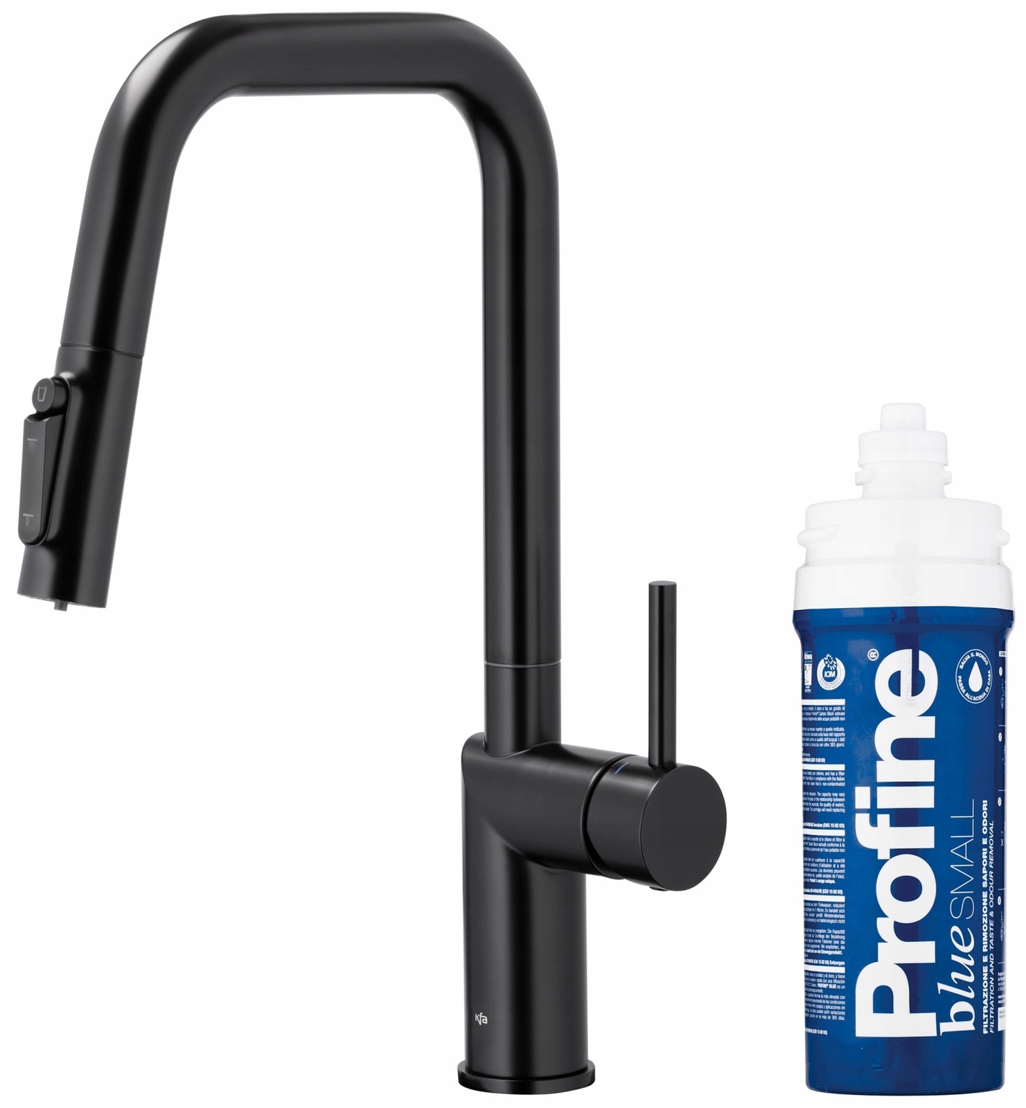 Kfa Bateria Kuchenna Duero Pure Style, Czarna Filtr Profine Blue Small