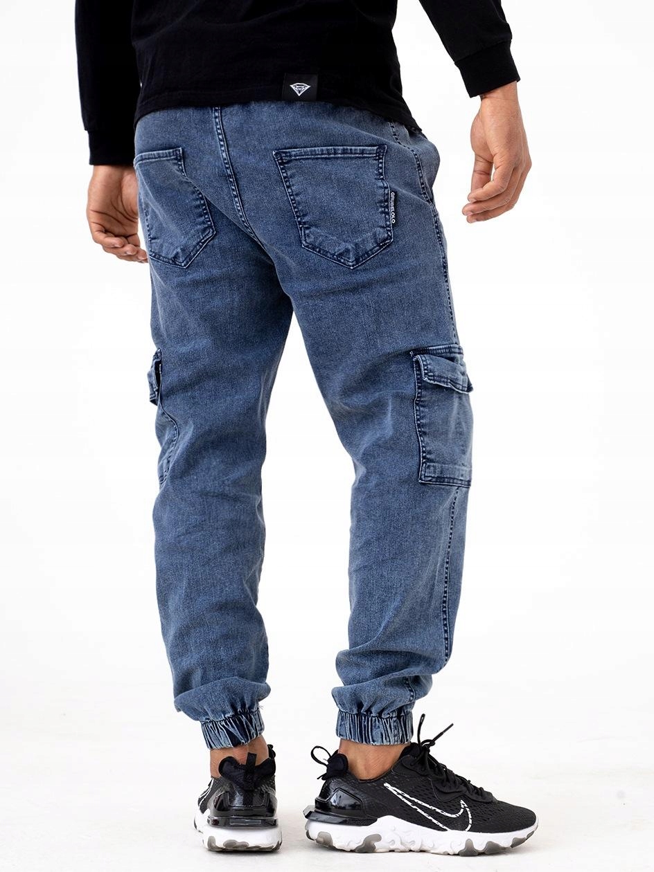 

Spodnie Jogger Cargo Grube Lolo Niebieskie L