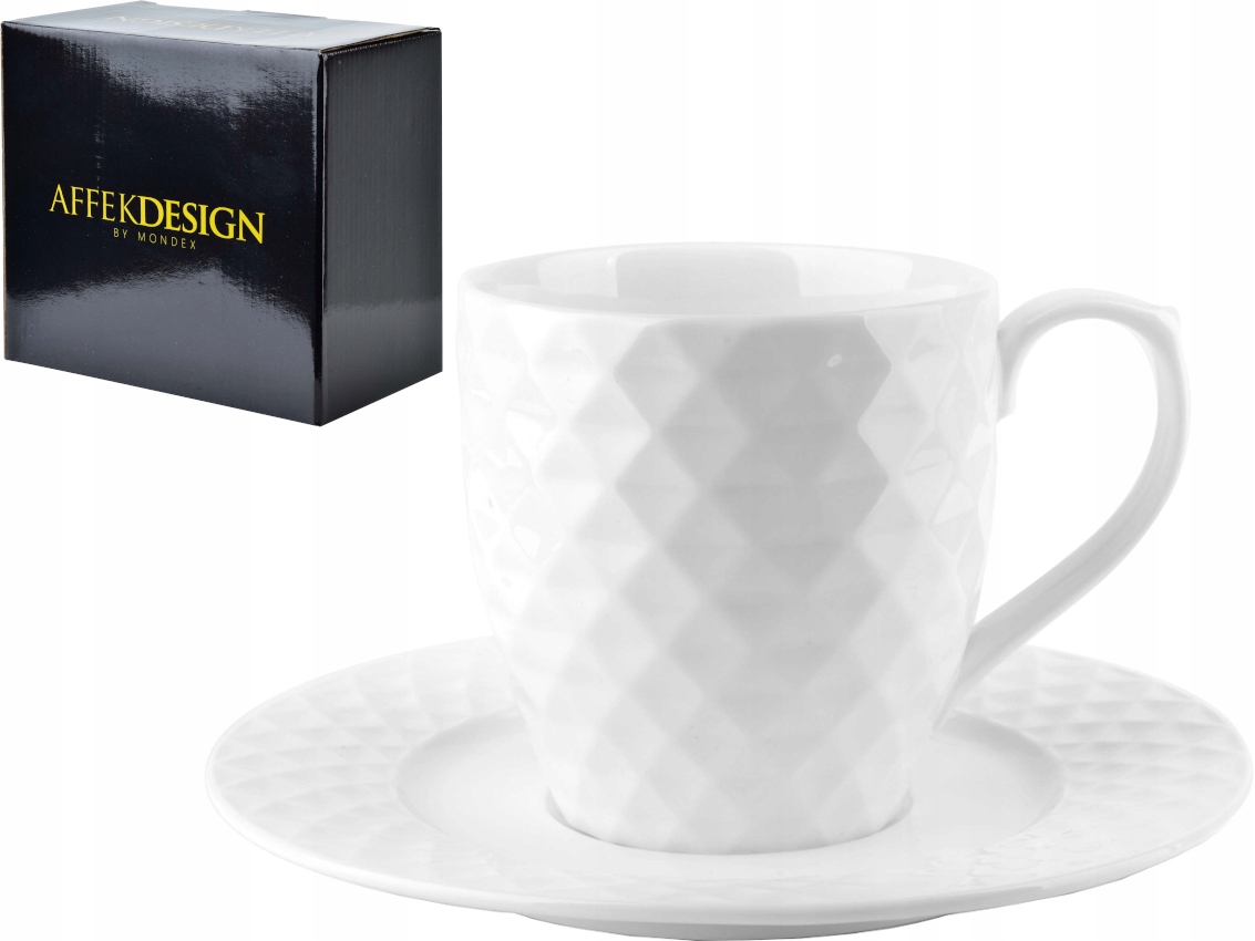 

Diament Filiżanka 230 ml ze spodkiem Porcelana