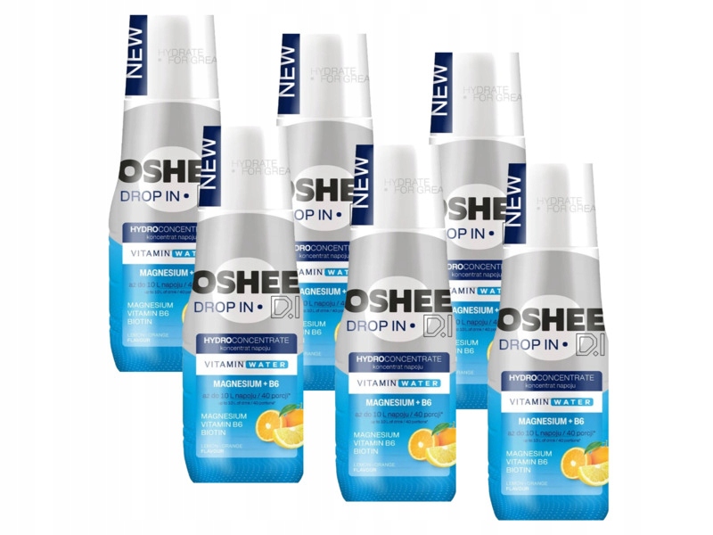 Hydrokoncentrat Oshee Magnez B6 Cytryna i Pomarańcza 500 ml x 6