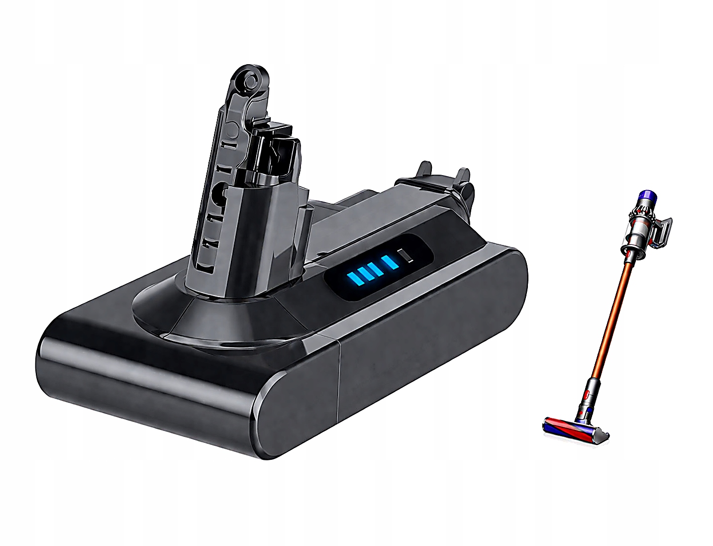 Akumulátor pro Dyson V10 Li ion 25 2V 12800 mAh s výdrží až 90 minut