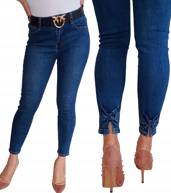MODNE Spodnie Jeansy KOKARDA Wyszczuplające 46 / 3XL