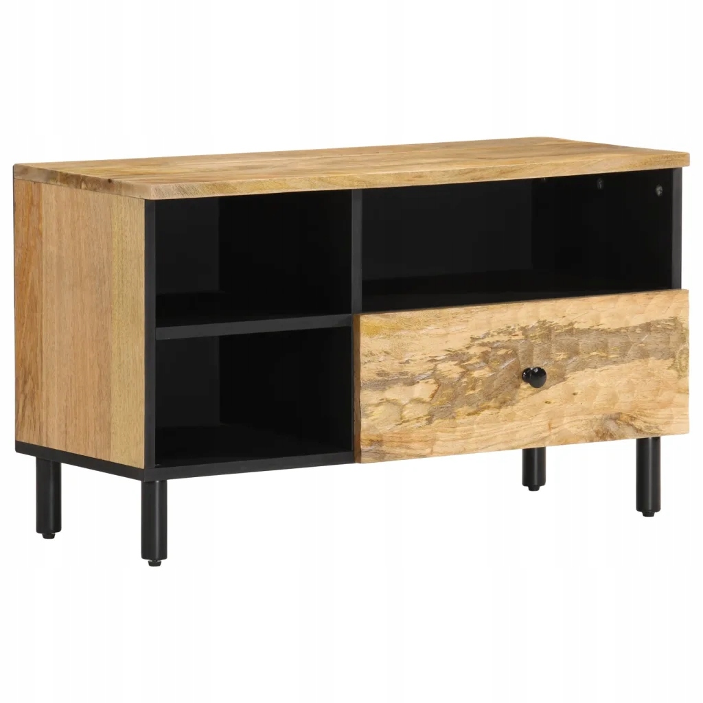 Szafka pod Tv Lite Drewno Mango 80x33x46 cm, naturalne wykończenie
