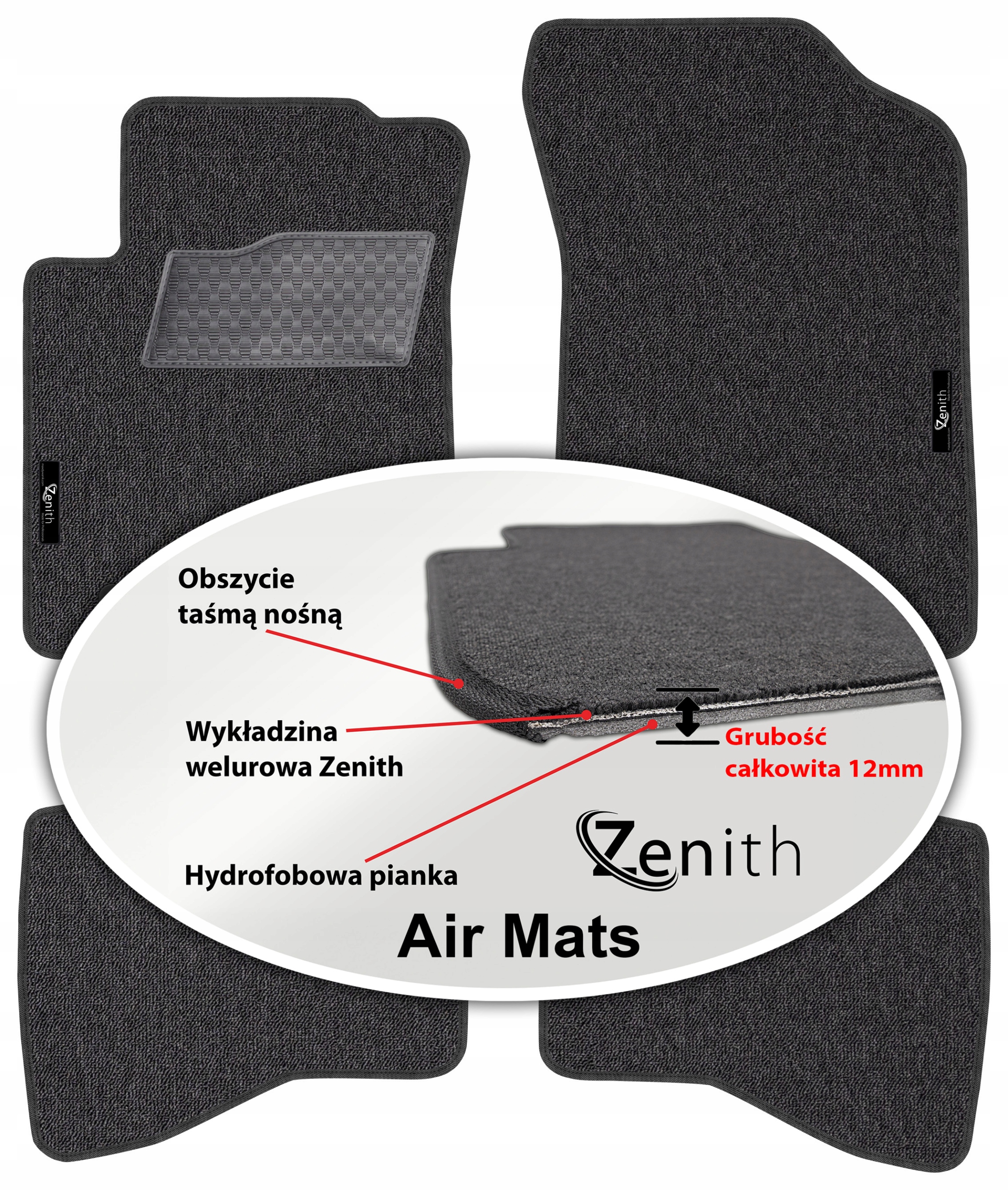 Peugeot 108 2014 Velúrové koberčeky do auta Zenith Air Mats