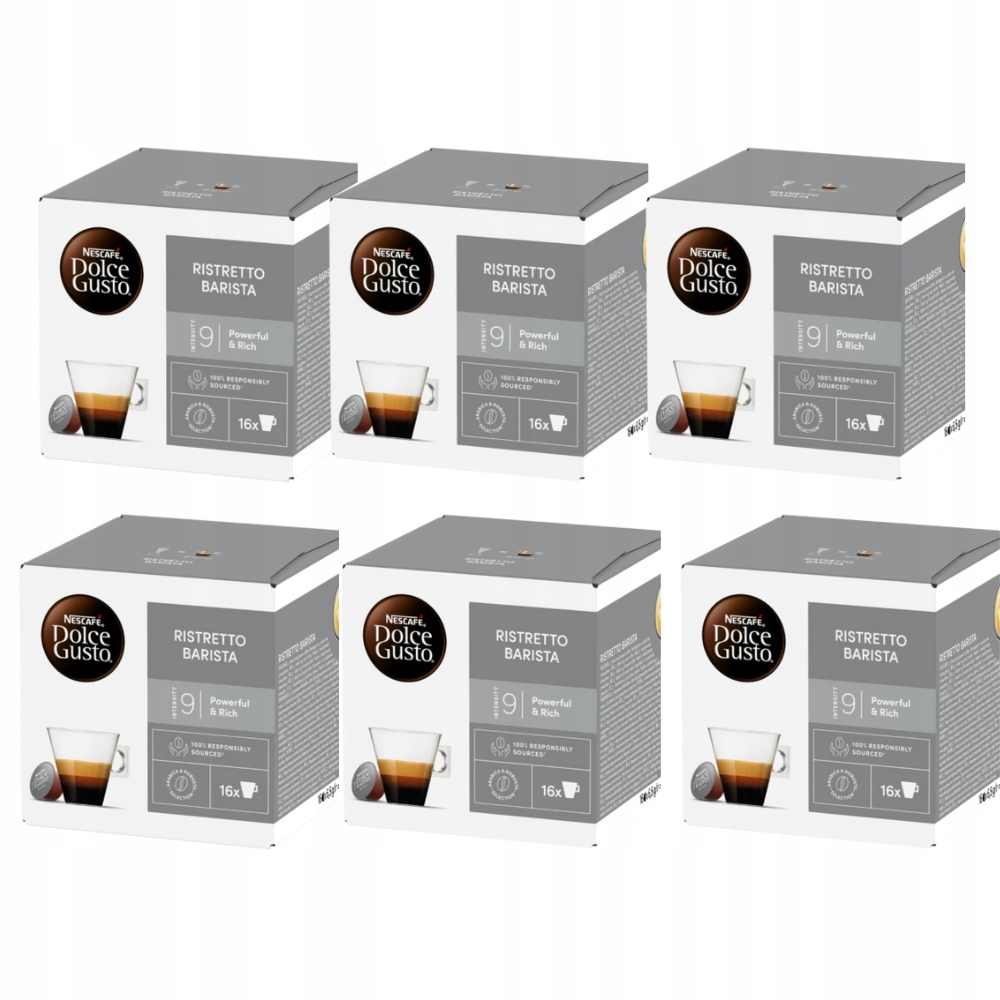Levně Kapsle Dolce Gusto Nescafé Espresso Ristretto Barista Sada 6 x 16 ks
