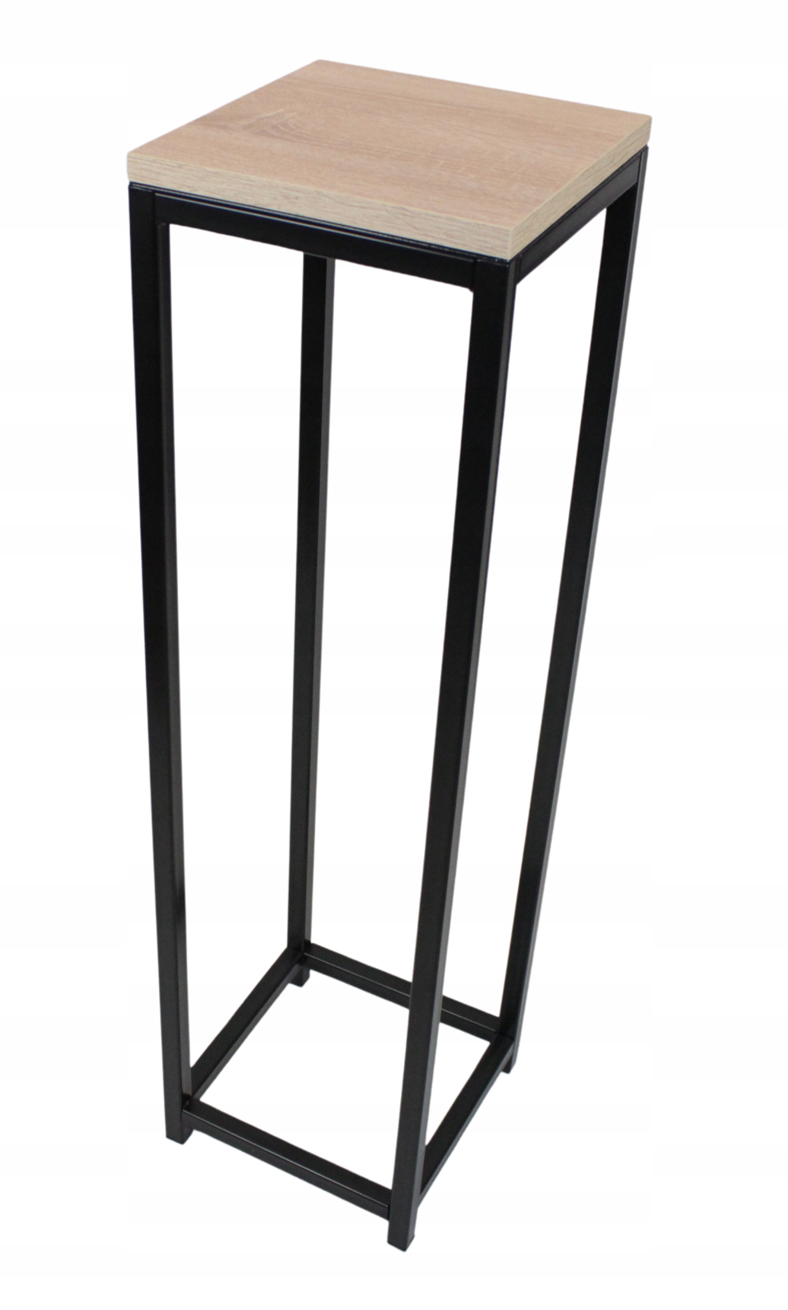 CZARNY METALOWY KWIETNIK W STYLU LOFT DESKA 90 CM