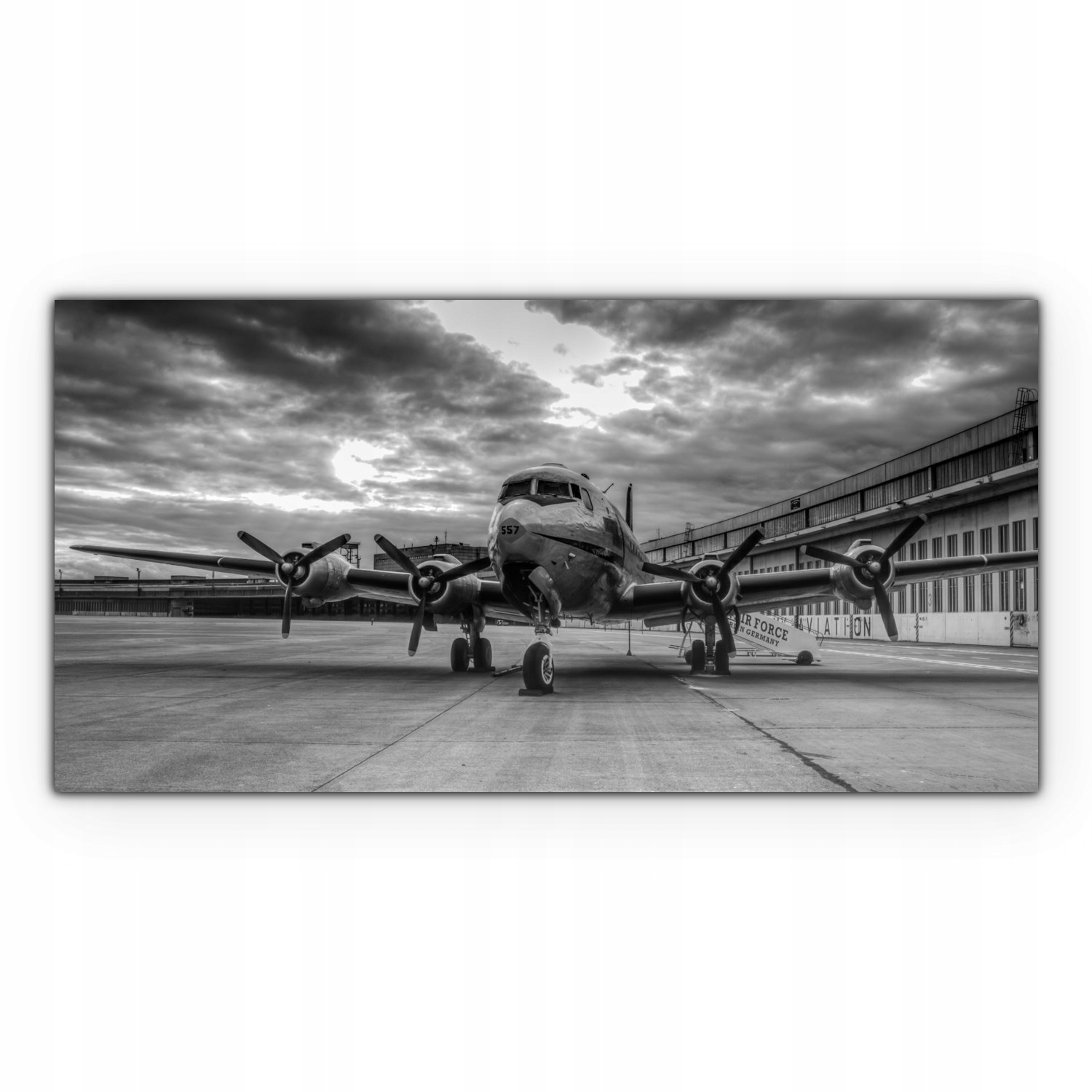 

foto-obraz na płótnie 140x70 Samolot Niebo Chmury