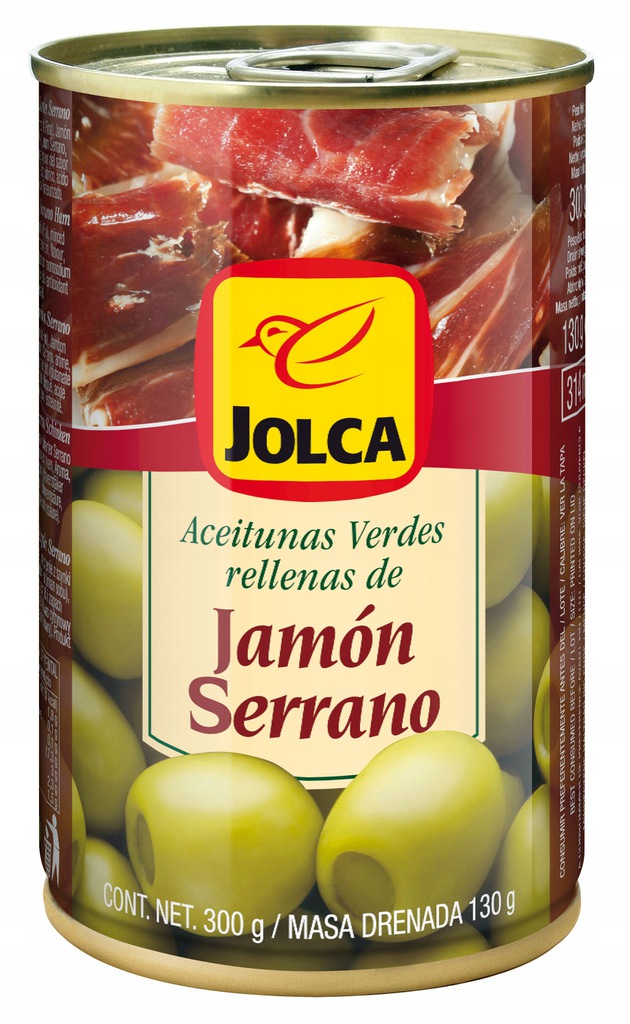 

Oliwki zielone z Szynką Serrano Jolca 300g