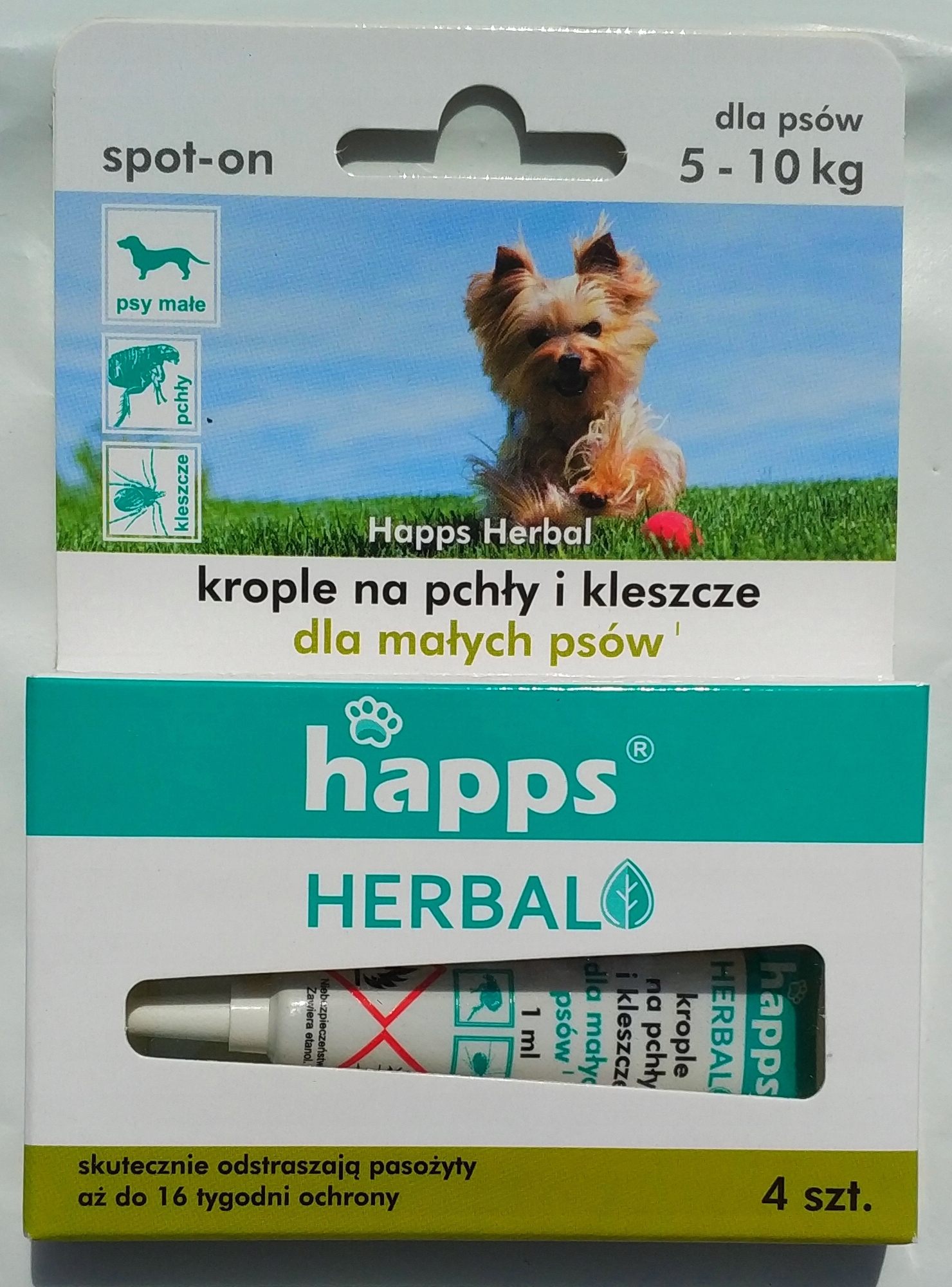 

Happs Herbal krople na pchły kleszcze Pies 5-10kg