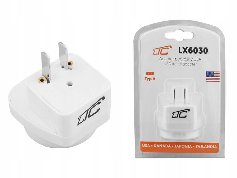 LTC adapter podróżny przejściówka USA lx6030