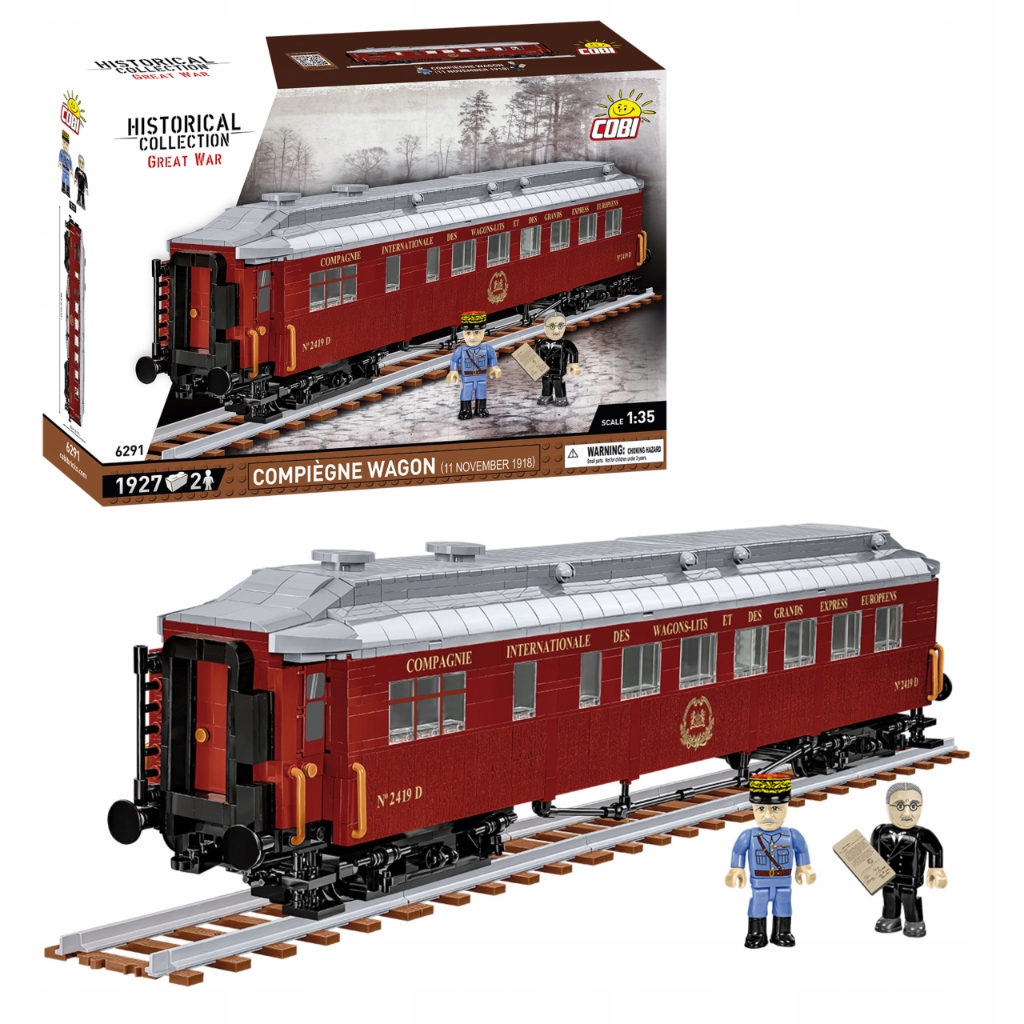 Klocki Cobi 6291 Compiegne Wagon 1918 Historical Collection Great War 1927e