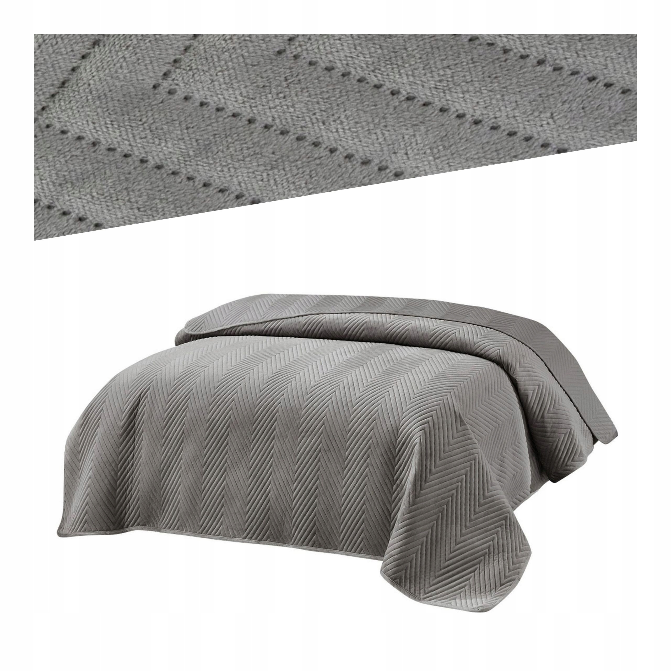 Přikrývka na postel pohovka kapa 200x220 Pikovaná Velurová