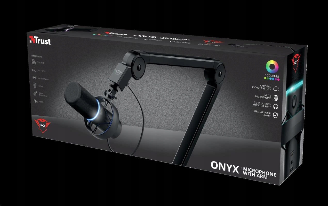 Trust mikrofón Gxt 255+ Onyx Microphone & Arm 24354