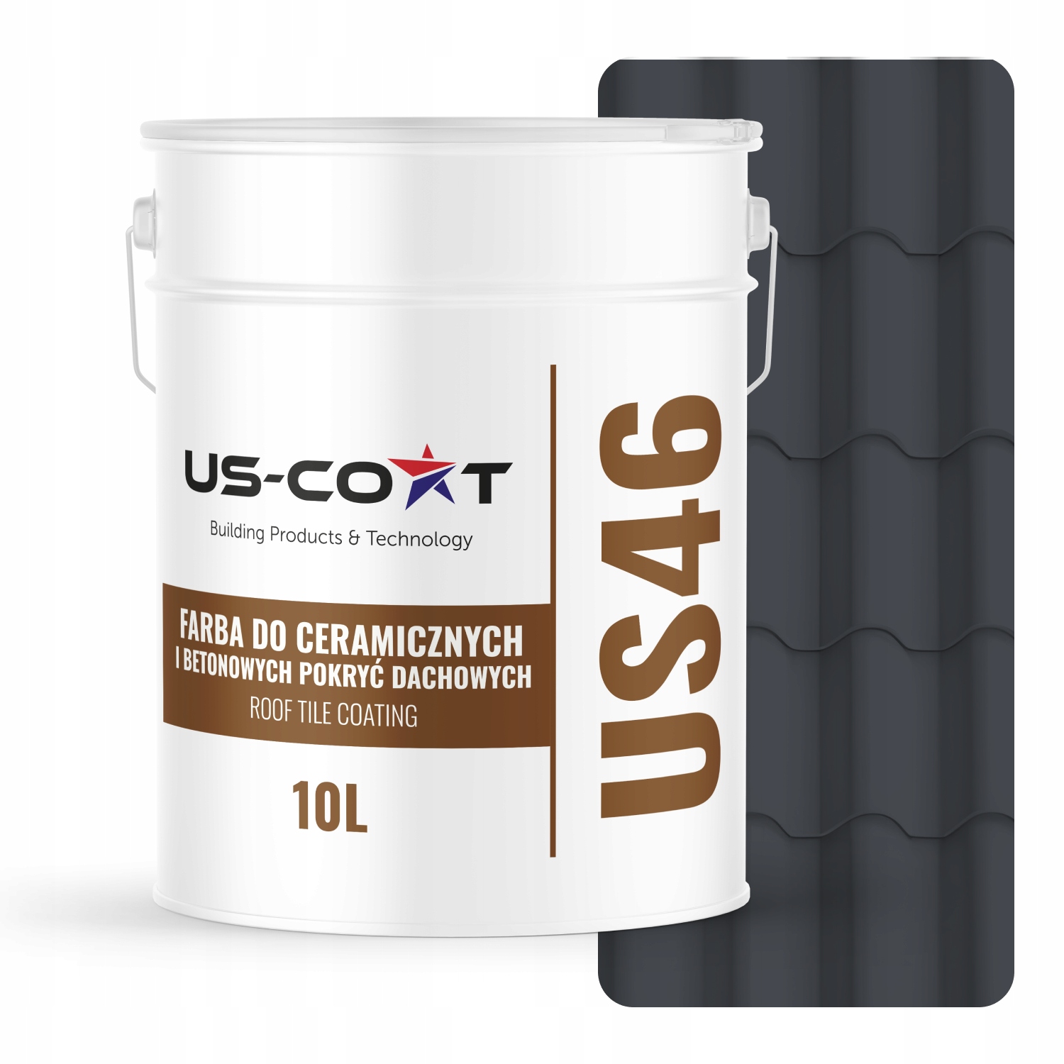Farba Na Keramické A Betónové Strechy Grafitová RAL7024 10L Lesk