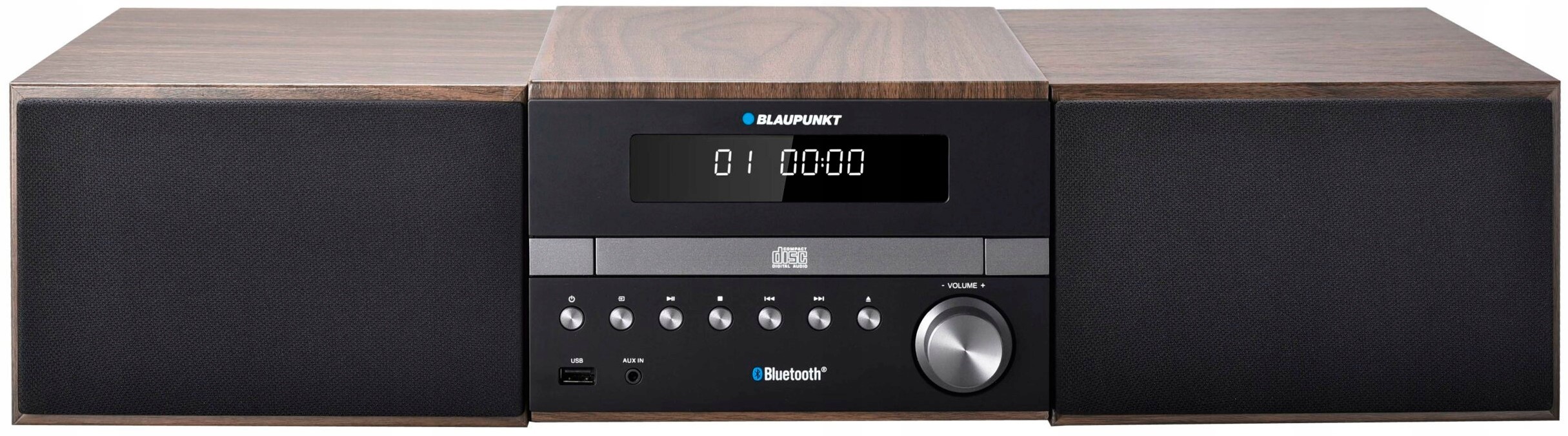 MINI WIEŻA STEREO BLUETOOTH 300 W BLAUPUNKT RADIO FM CD MP3 2 GŁOŚNIKI Model MS-46BT