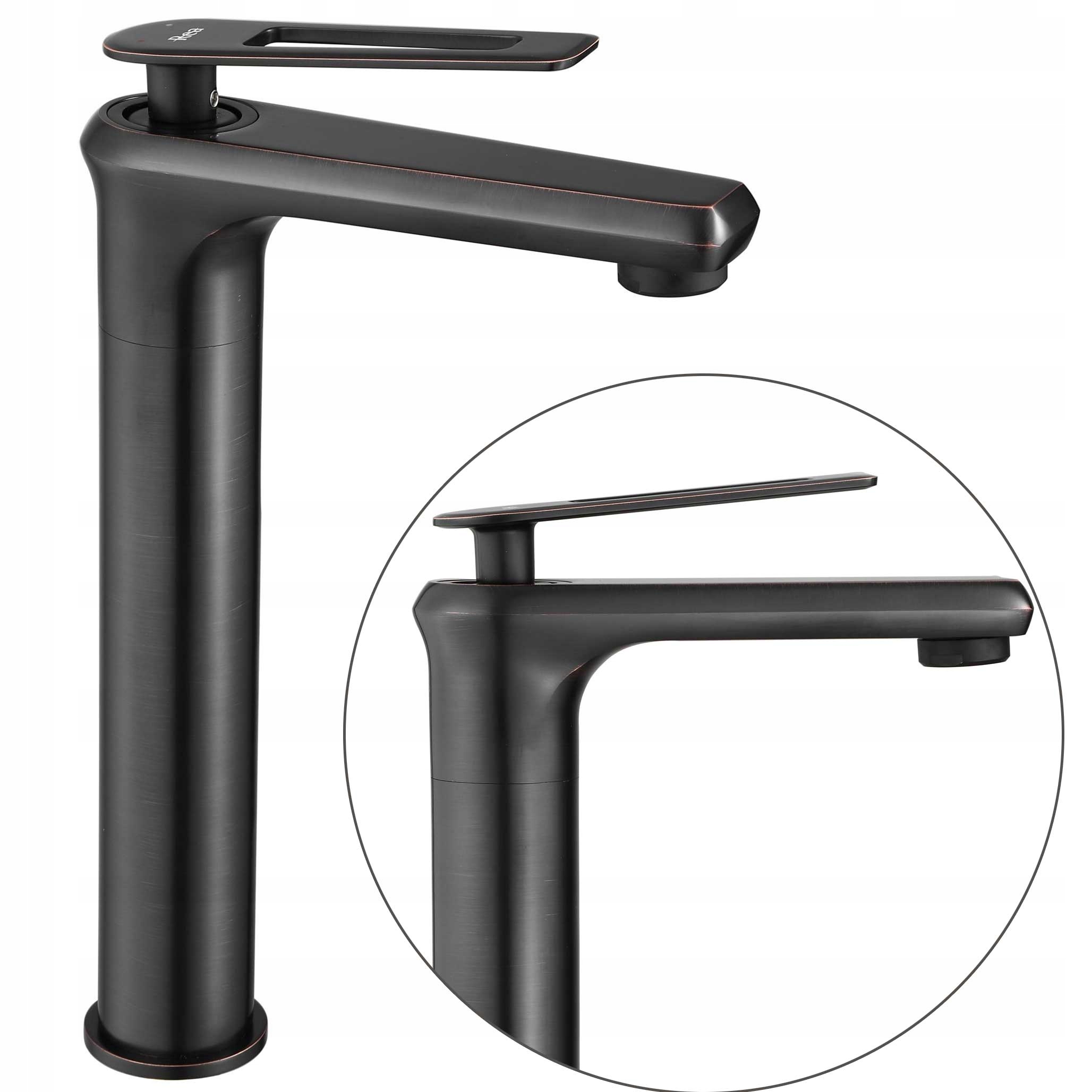 Umývadlová batéria do umývadla Vysoká čierna Rea Bledá matná Starnúca