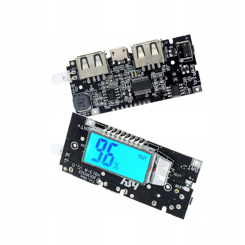 

Power Bank Moduł z LCD 2X Usb (5V 2.1A i 1A)