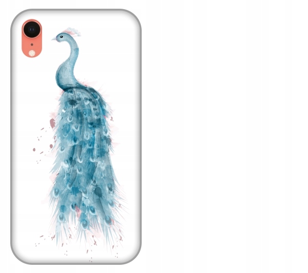 

Etui pokrowiec iPhone Xr Ptak paw akwarela